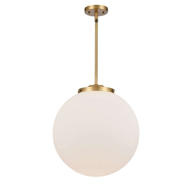 Luminaire suspendu sphère 1 lumière Frederick, Laiton brossé