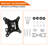 Ailed Black Wall Mount for 10"-32" Screens Holds up to 15 kg.