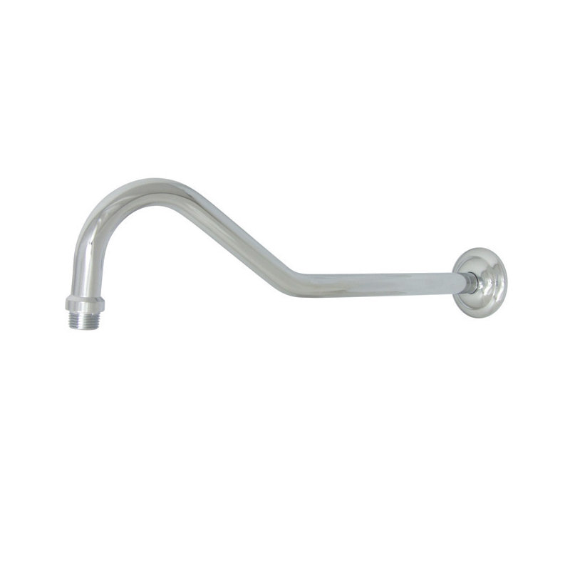 Shower Arm with Classic Flange, Brushed Nickel