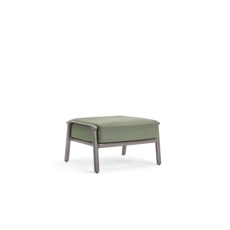 Repose-pieds d'extérieur avec coussin Aspen, Vert, Brun