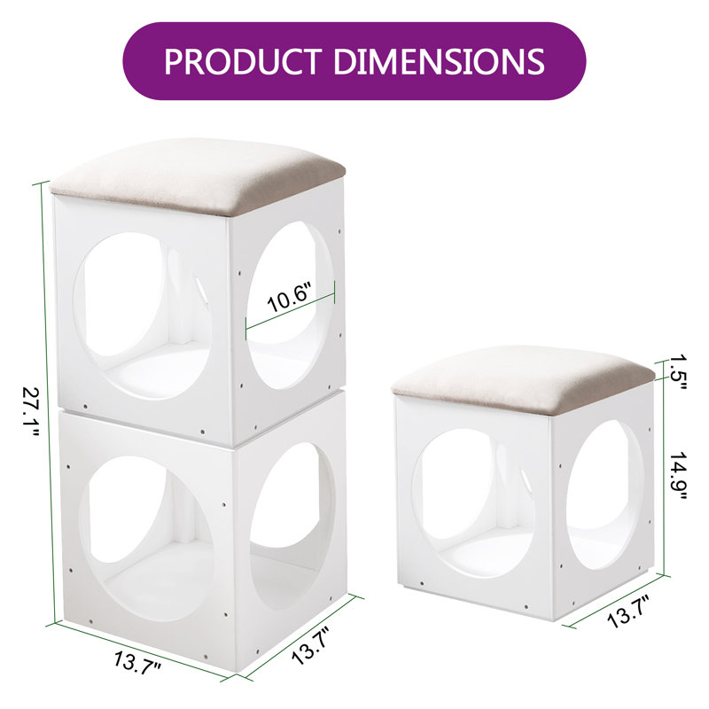 Tabouret d'appoint en bois manufacturé