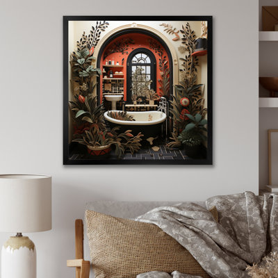 Rouge moderne, charme de salle de bain I