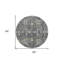 Tapis oriental rond 8 po gris