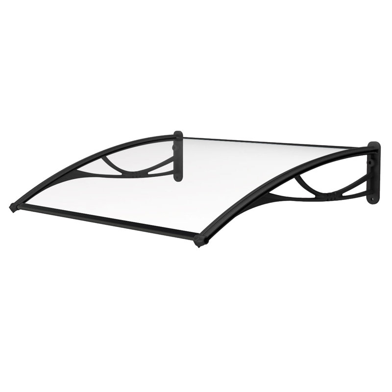 Advaning PN Series Convex Door Awning, 8.3" H x 55" W x 31.5" D, Black