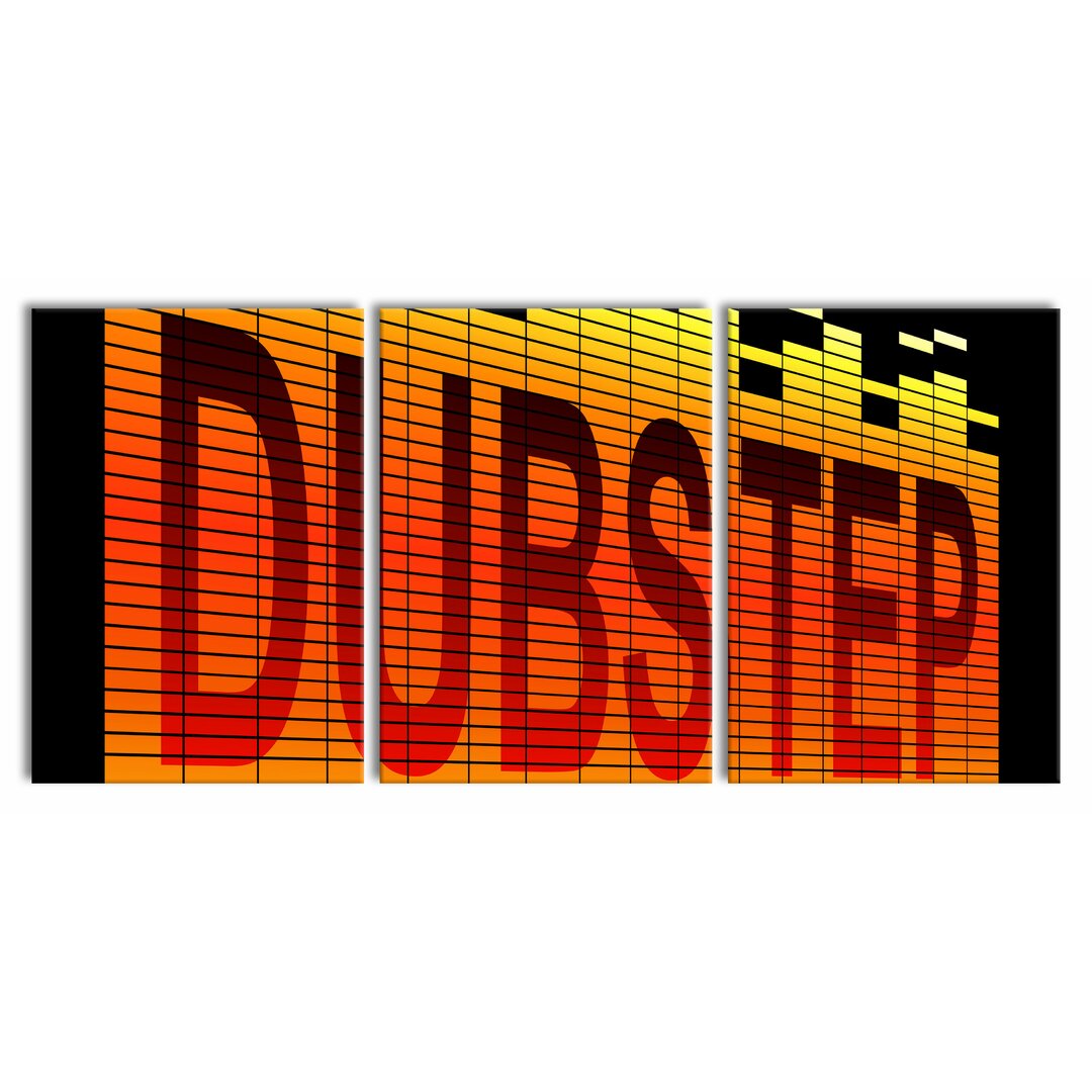 3-tlg. Leinwandbilder-Set Dubstep and Electro Music