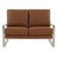 Iosif 53.1" Faux Leather Square Arm Loveseat-2075271443