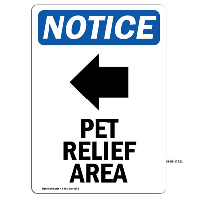 Pet Relief Area Sign with Symbol