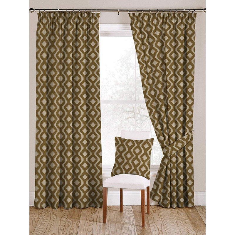 Zilla  Blackout Curtains / Drapes Pair, Width 228 x Drop  228cm, Yellow