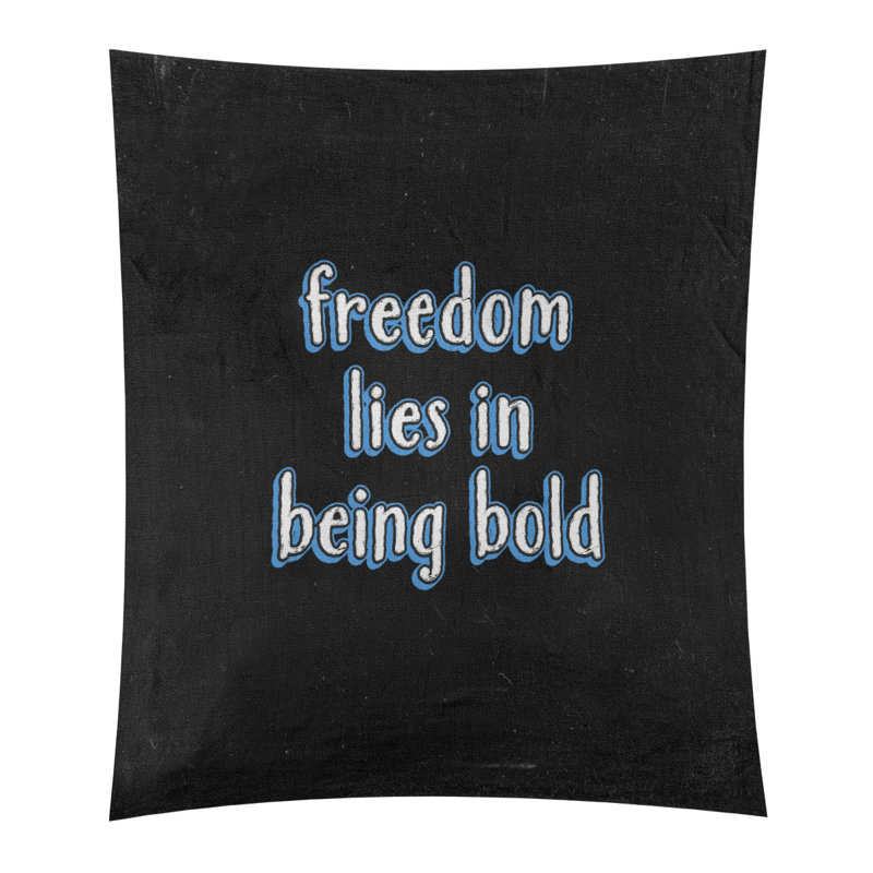 Tapisserie tableau noir en polyester en gras, H 80 po x l 68 po, Bleu