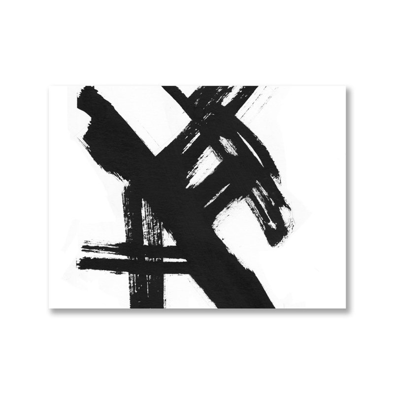 Ink Strokes Painting, 16" H x 20" W x 1.5" D, Metal