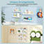 Ensemble de 4 bibliothèque pour enfants avec structure en bois de sapin et bord ondulé blanc-810524849