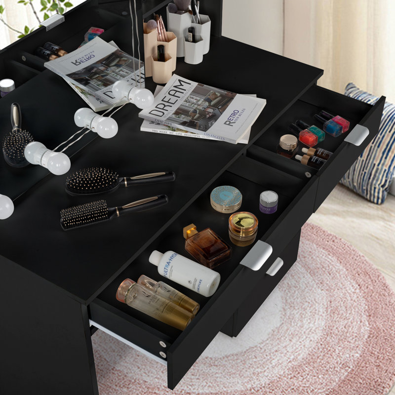 Coiffeuse Aleric, Noir