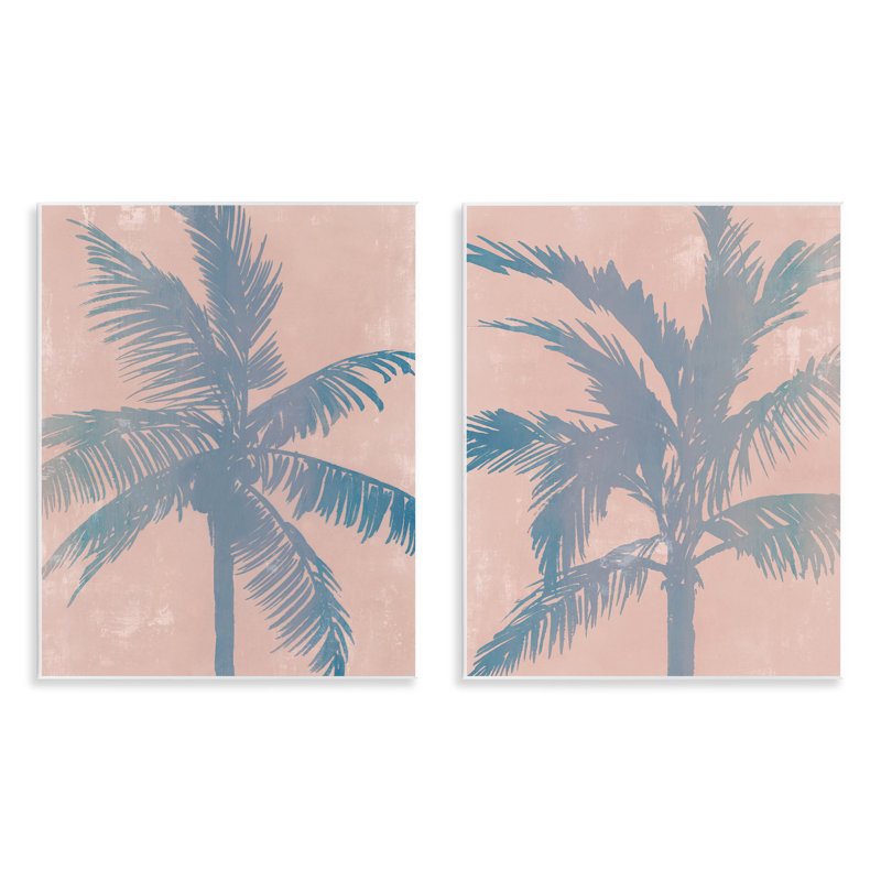 Ensemble de 2 plaques murales Pastel Tropical Haze, design par Ian C.