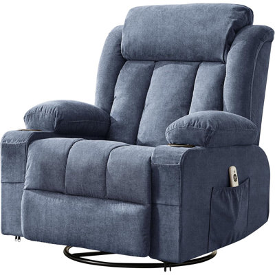 Recliner Chair, Rocking Chairs with Massage and Heat, Side Pockets and Cup Holder