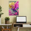 «Vibrant Dragon Golden Moon Elegant Ethereal Vibrant Cherry Animal Nature», art mural-129003577