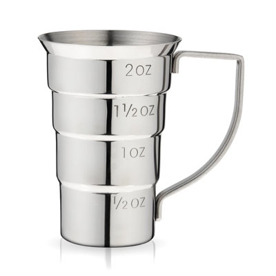 Viski Harrison Stainless Steel Stepped Jigger, Set Of 1, 2 Oz., Viski