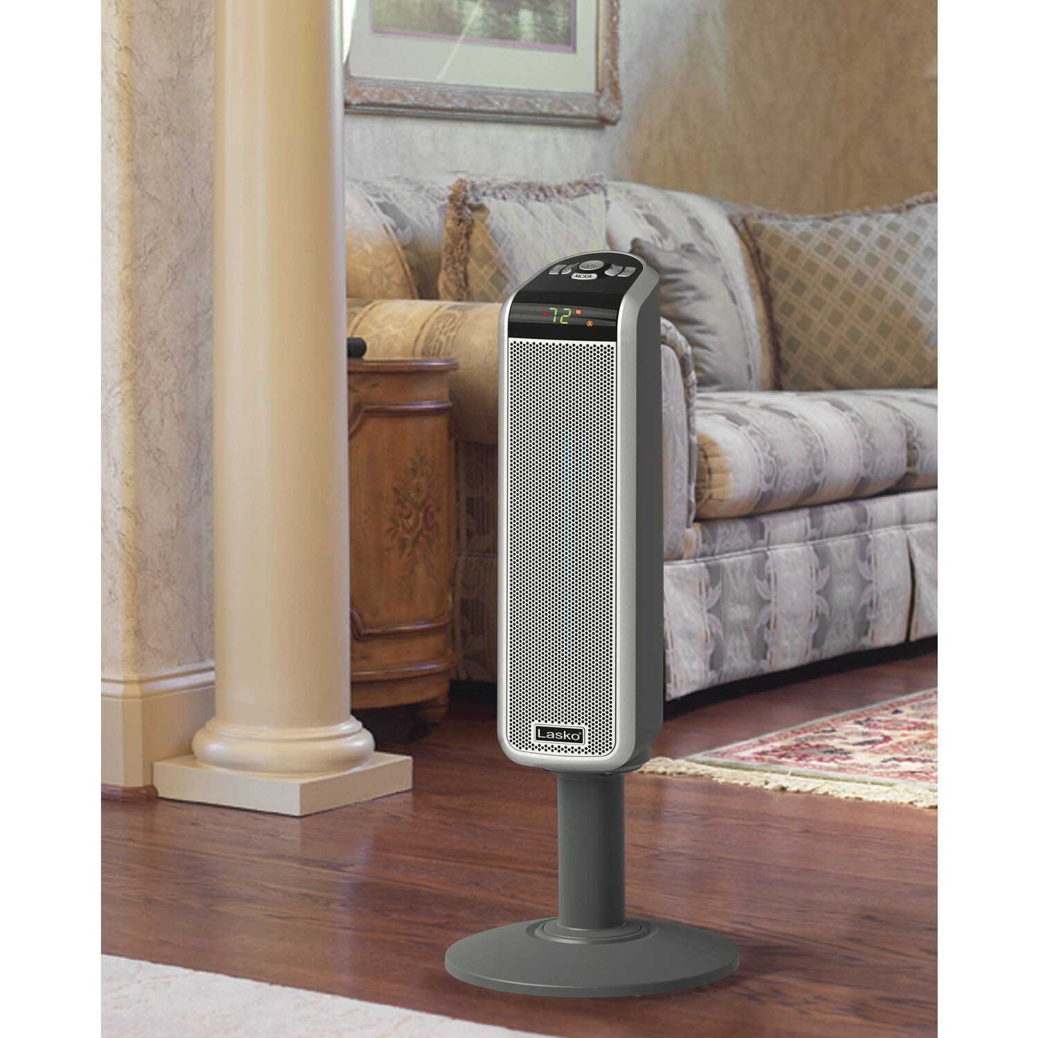 Lasko 1,500 Watt Portable Electric Fan Tower Heater with Digital