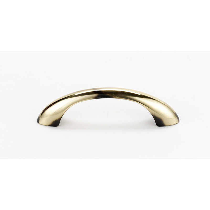 Transitional 3" Center Arch Pull, Polished Antique