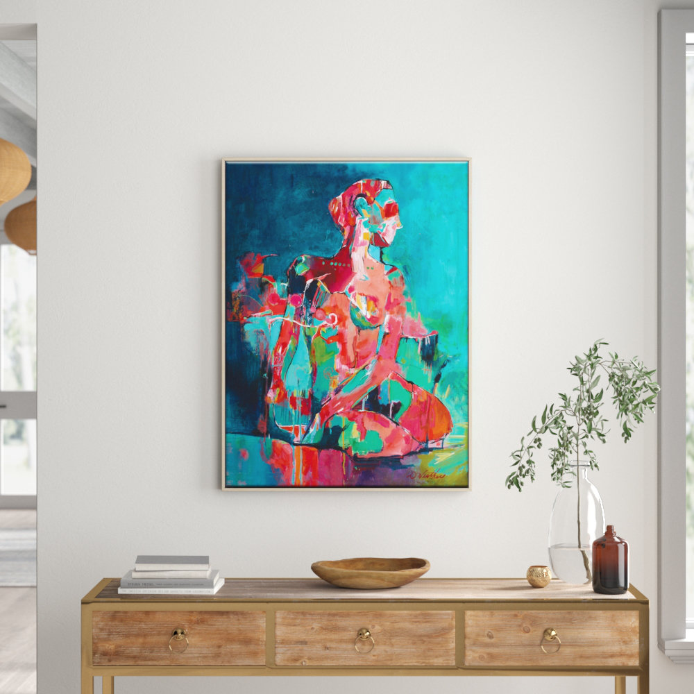 'Rosy Green' Framed Art Prints on Canvas