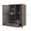 Armoire de rangement d'extérieur en osier avec tablettes Outsunny