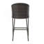Ensemble de 2 tabourets de bar d'extérieur en rotin PE avec coussins imperméables 31 po Multibrown