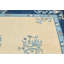 Tapis oriental moderne à bordure crème unique 4 x 6 One-of-a-Kind