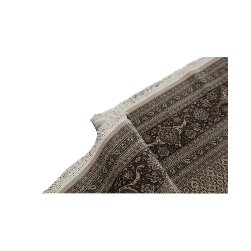 Hand-Knotted High-Quality Beige and Brown Area Rug