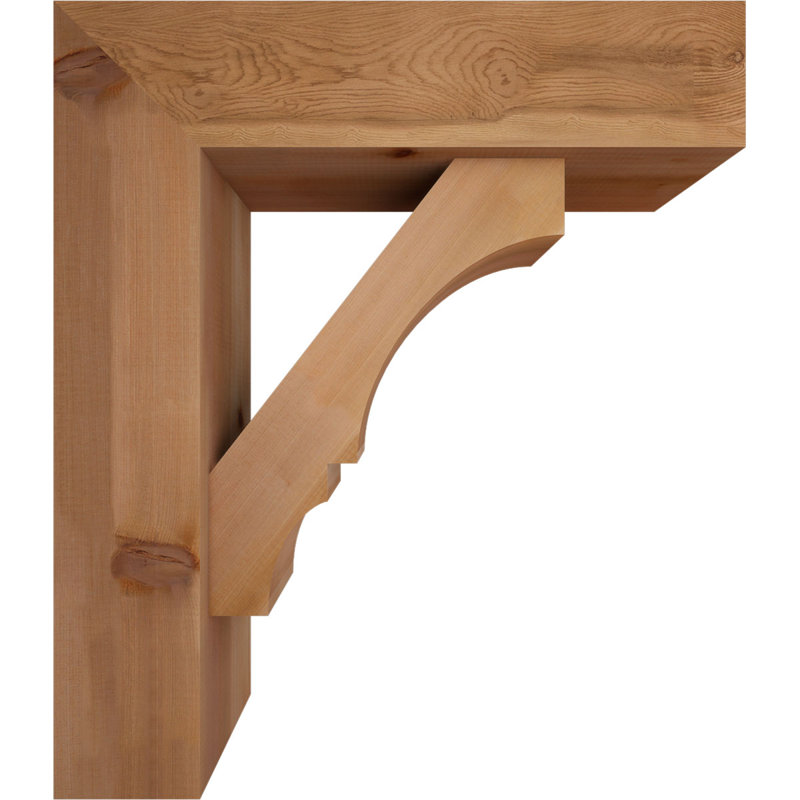 Support de bloc Balboa avec entretoise décalée, 30 x 26, Cèdre rouge occidental de l 7 1/2 po (lisse)