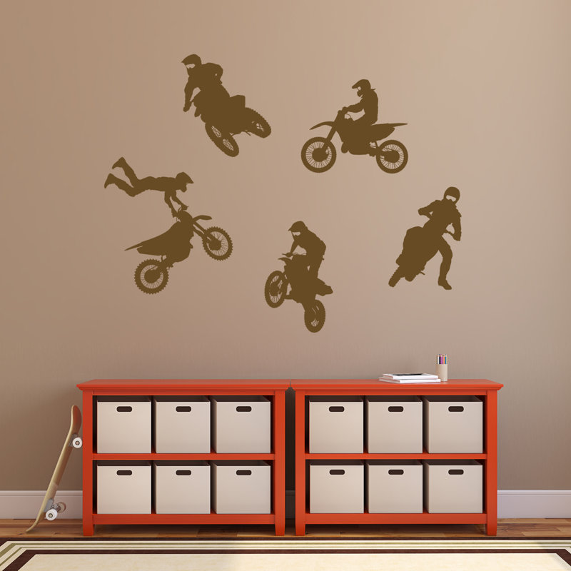 Adhésif décoratif motocyclette tout-terrain, Brun