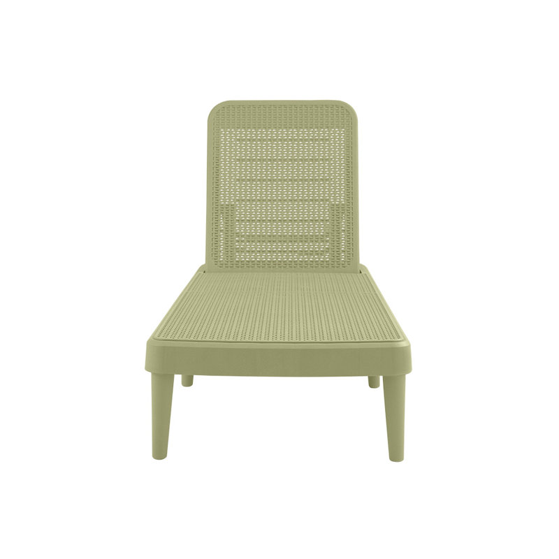 Luman All Weather Resin Chaise Lounge, Wasabi Green
