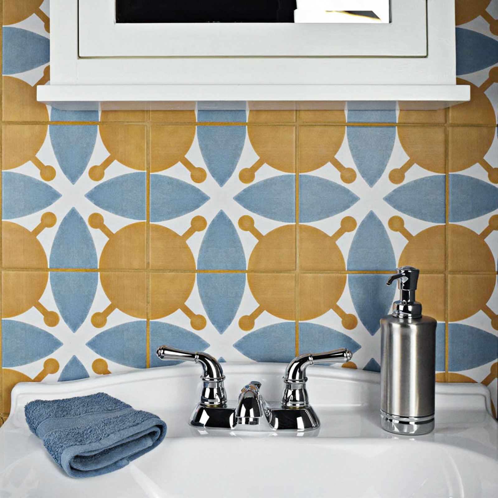 Revival 8" x 8" Ceramic Patterned Wall & Floor Tile