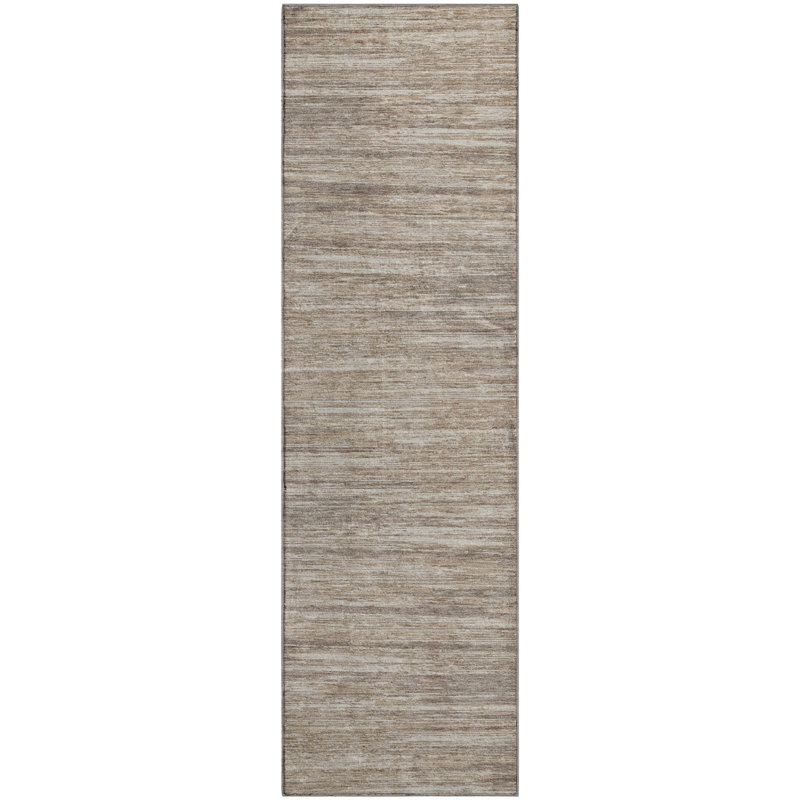 Premium Machine Washable Prisco Taupe Rug, Runner 2'3" x 7'6"