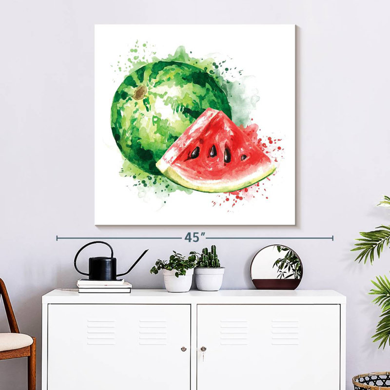 Yarlin Watermelon Slice Splatter, 33" H x 33" W