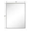 Miroir de salle de bain en bronze huilé avec coins carrés, miroir rectangulaire en acier inoxydable de 32 po x 24 po avec cadre en métal-729190130-729190140