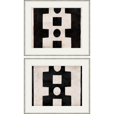 Black And White Abstracts Print by Paule Marrot