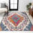 Lathan Bohemian FLAIR Boho Vintage Medallion Blue/Multi Rug-609767669