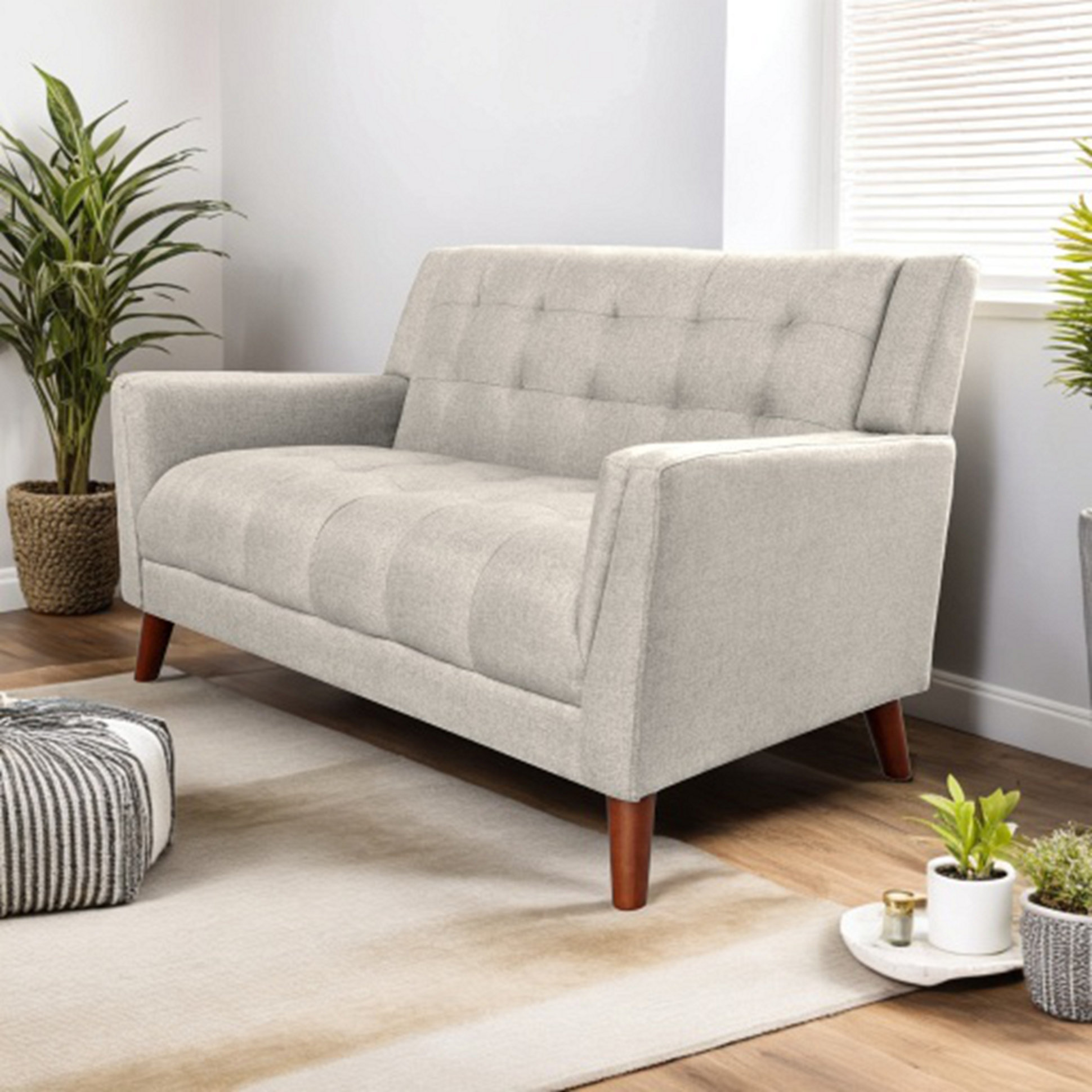 Wade Logan® Greenmont 31.5" Square Arm Loveseat Convertible Sofa Small ...