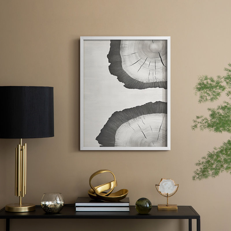 Abstrait, impression encadrée Cxxxi - prête à être accrochée - fabriquée aux États-Unis, H 10 po x P 8 po, Blanc