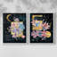 Fleurs de lune III - reproduction encadrée de qualité supérieure - prête à être accrochée - aucun clou requis - aucun clou requis-88884422-88884418