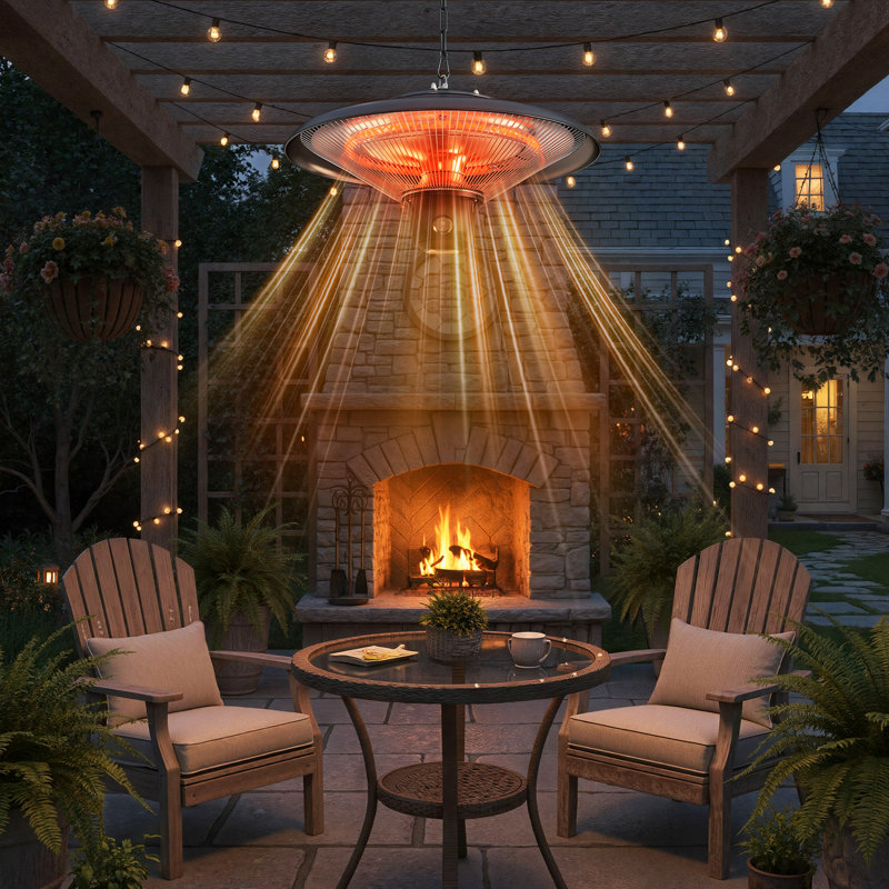 Chauffe-terrasse électrique avec 3 modes réglables