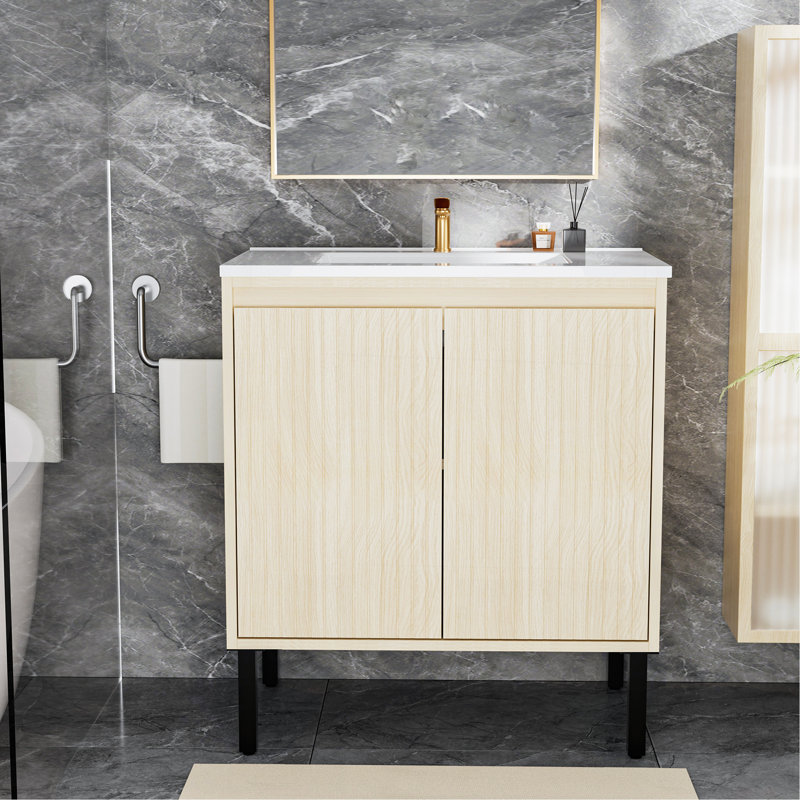 Meuble-lavabo de 30 po sans lavabo, 30", Chêne clair