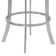 Kellum Swivel Counter and Bar Height Barstool with Arms in Faux Leather Upholstery and Metal Legs