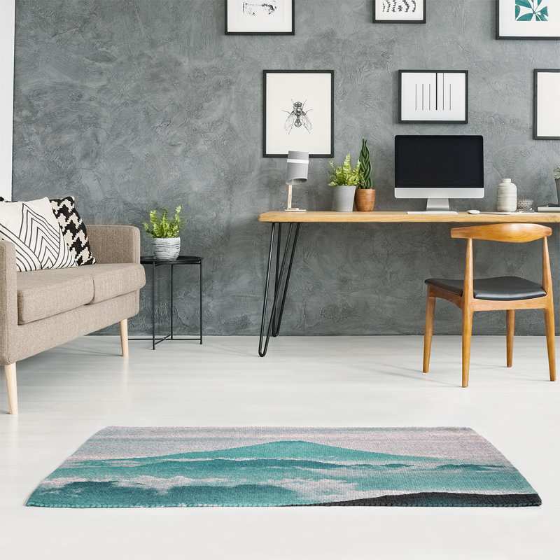 Tapis de la section rose/bleu de la vue mt. fuji, Rectangle 2 pi x 3 pi