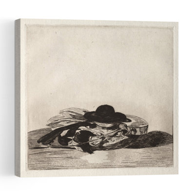Frontispiece For An Edition Of Etchings: Hat And Guitar, 1862 Abstract Contemporary Wall Art Print by Edouard Manet - 1 Piece Wrapped Canvas Wall Art