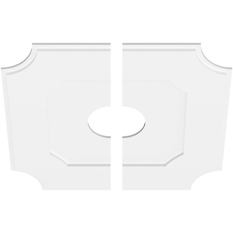 Médaillon de plafond contemporain en PVC de qualité architecturale 32 po x P 7 po x P 19 po x P 1 po