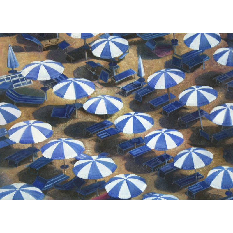 Parasols de plage - Toile bleue classique pour la décoration intérieure