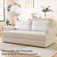 Ensemble de canapé modulaire et de causeuse en L rembourré en velours moderne pour salon-129932777