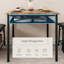 Ensemble table et chaises pour 4 personnes, table de cuisine avec banc et tabourets, brun-1784045402