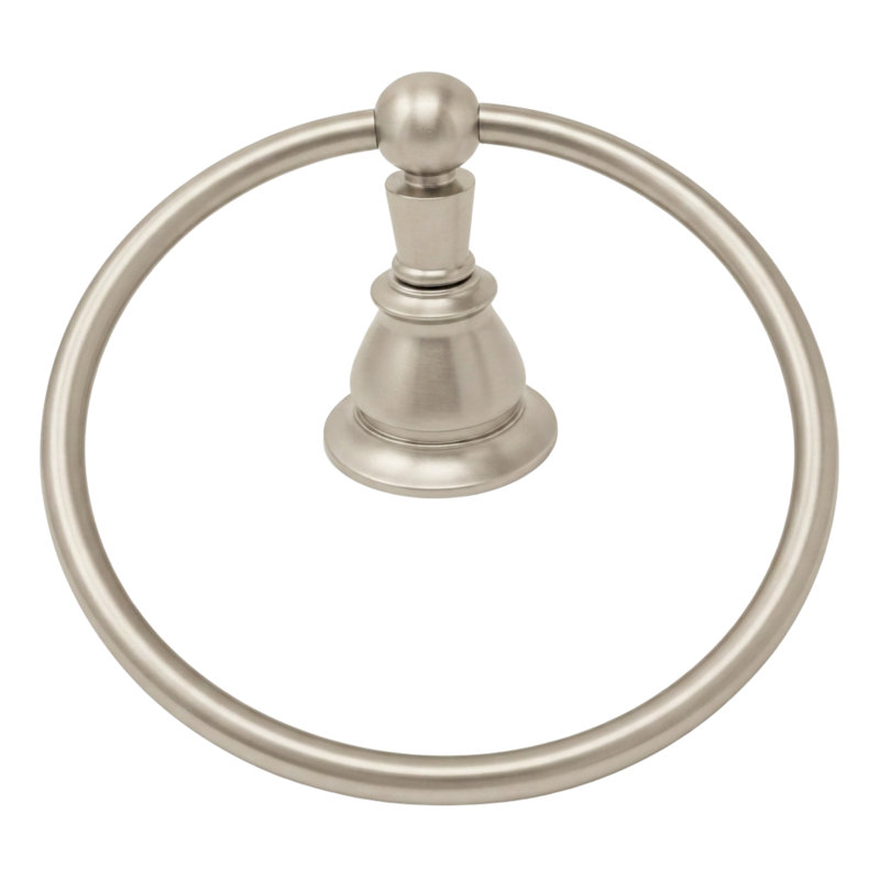 Anneau porte-serviettes mural Rio Grande, laiton massif par Strom Living, Nickel mat