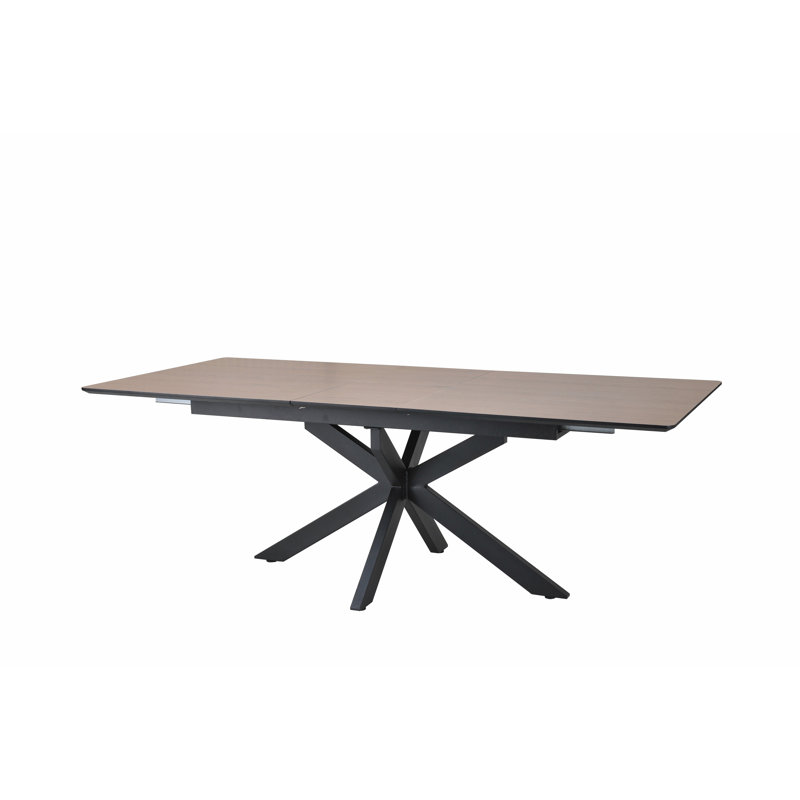 Deebora Extension Dining Table, Brown Wood, 76cm H x 140cm W x 90cm D